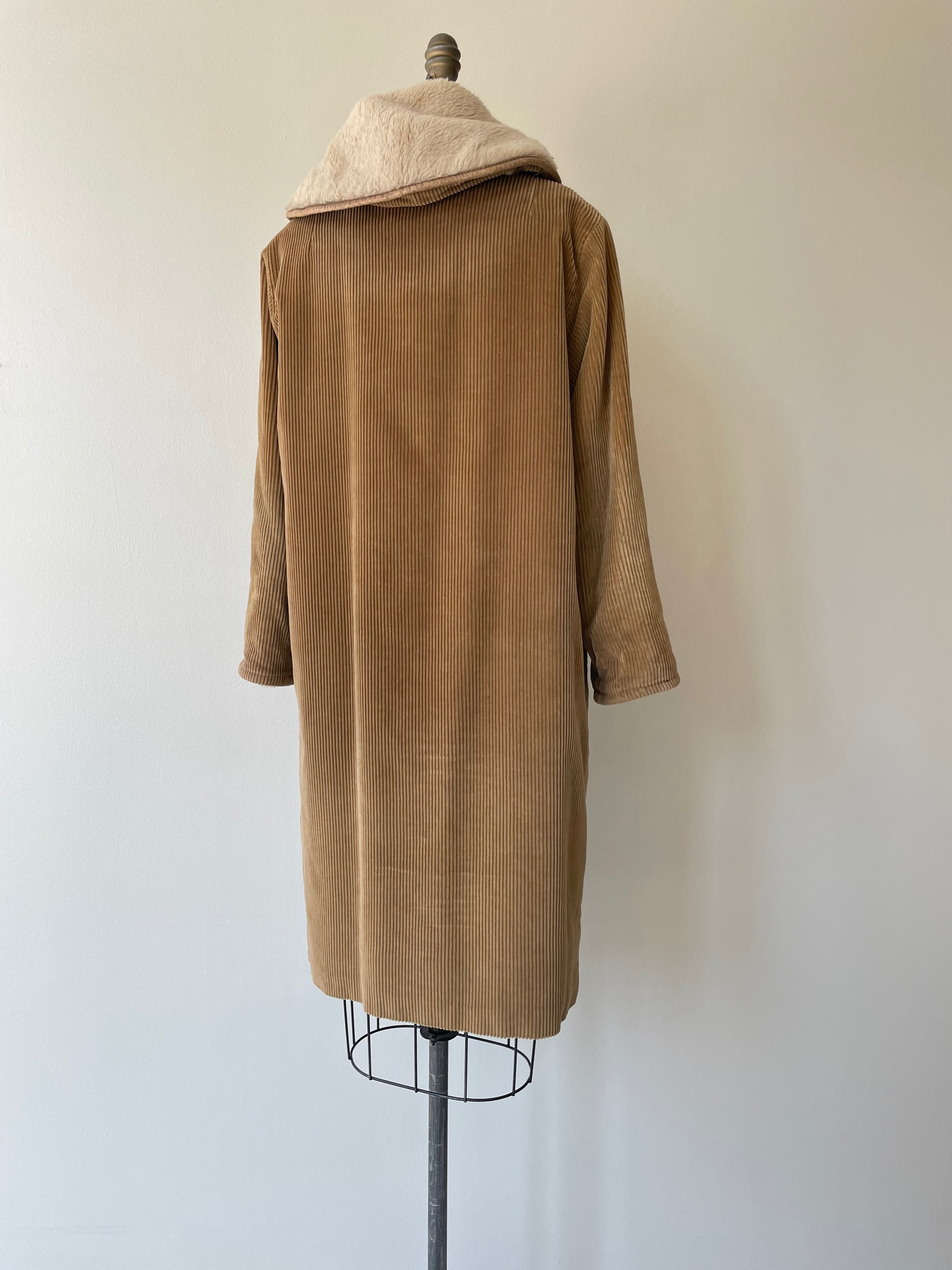 1970s Corduroy Shearling Coat