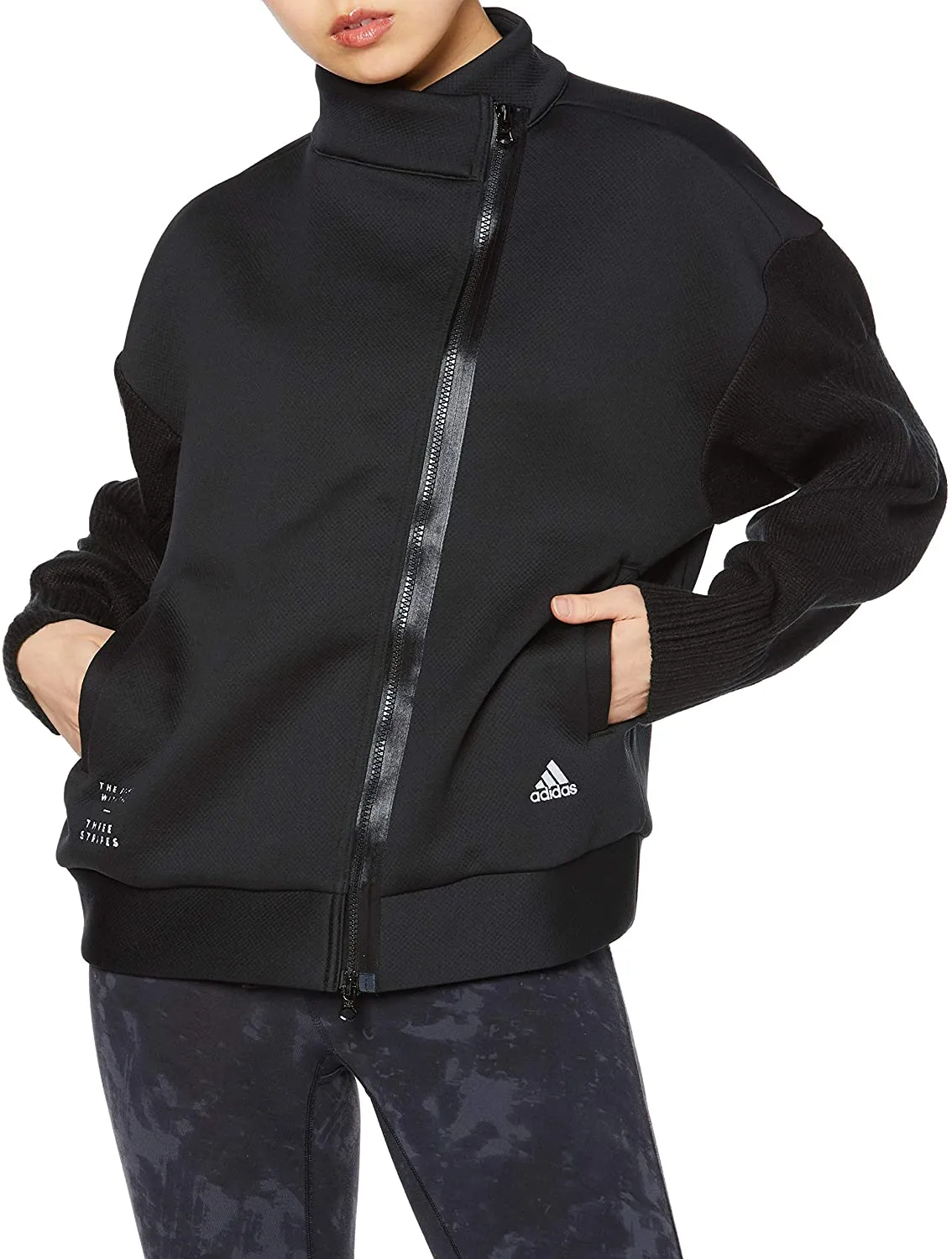 Adidas Women's Style KNIT Sleeve Jacket  GI0012