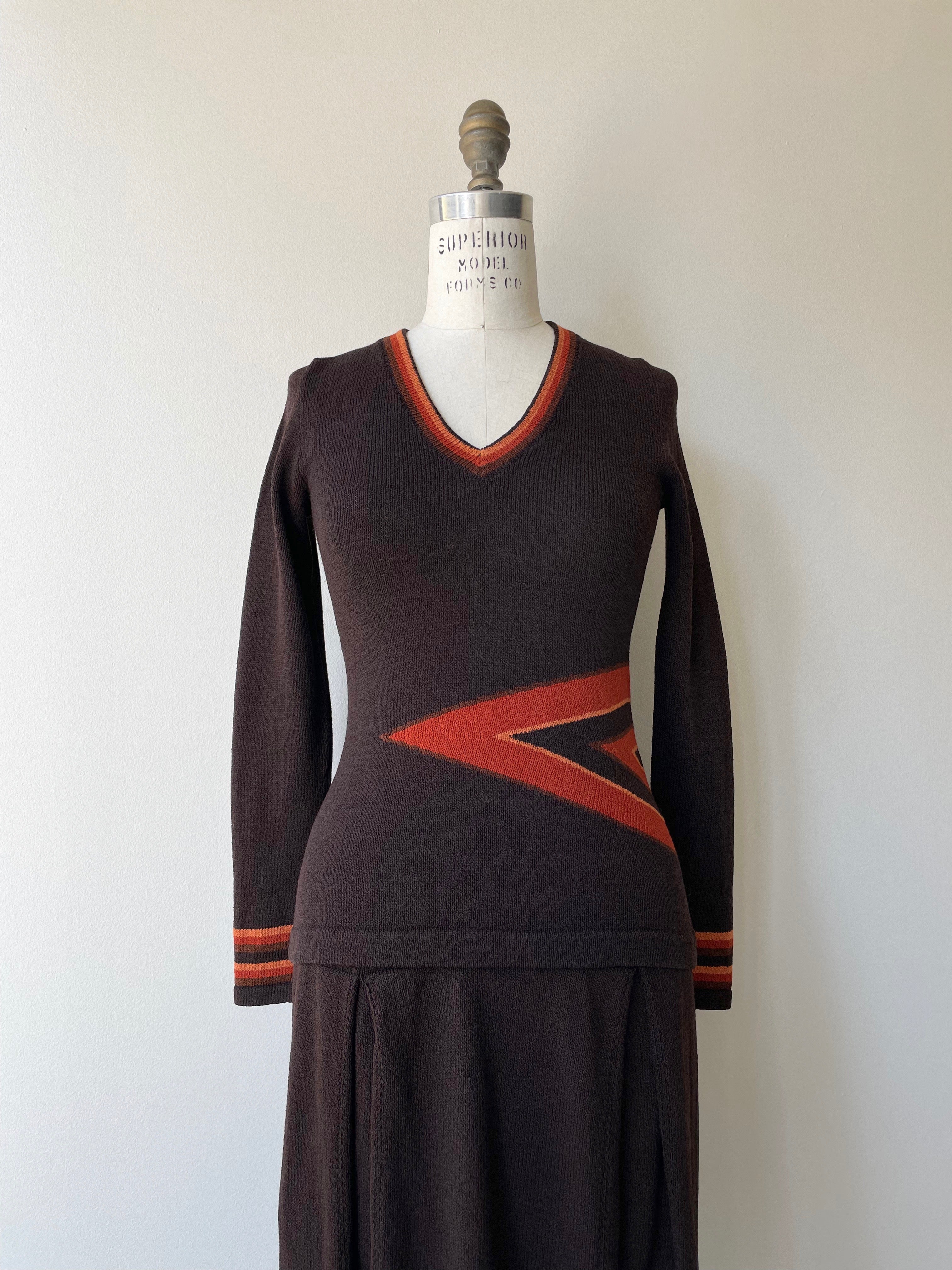 Adolfo 1970s Knit Dress