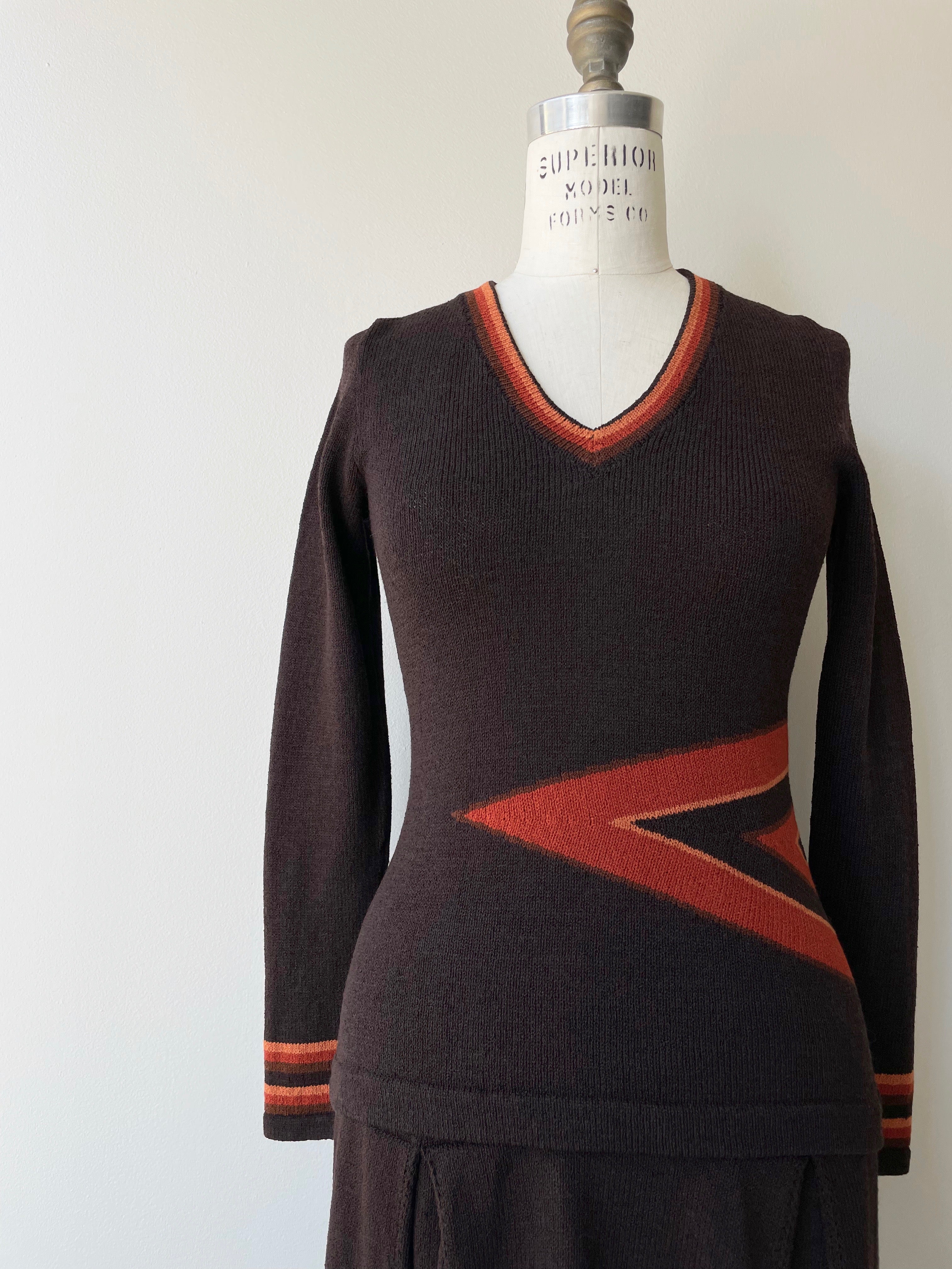 Adolfo 1970s Knit Dress