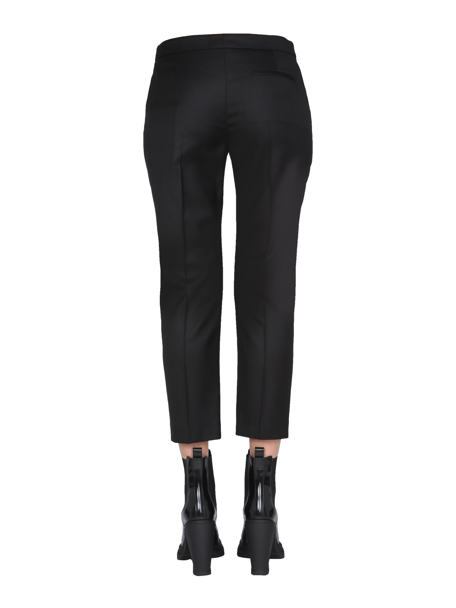 ALEXANDER McQUEEN    VIRGIN WOOL CROPPED PANTS