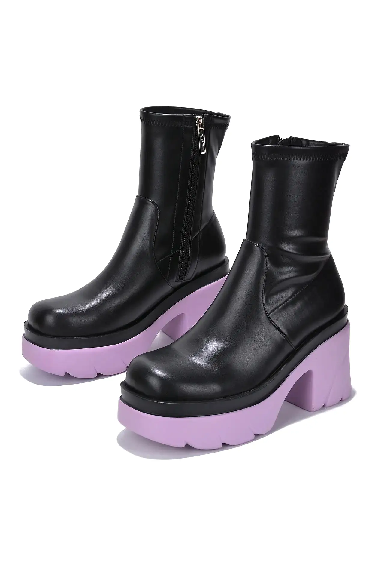 Amelia Purple Sole Booties