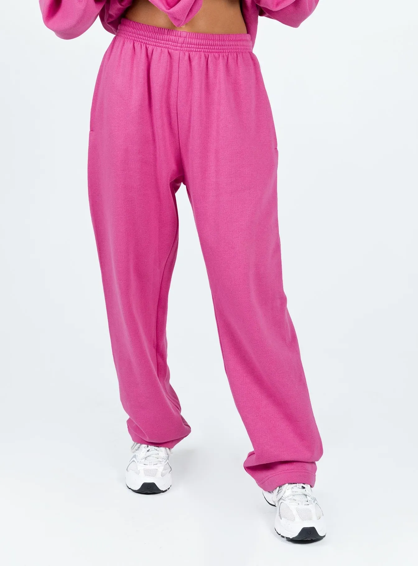 Arya Straight Leg Track Pants Pink