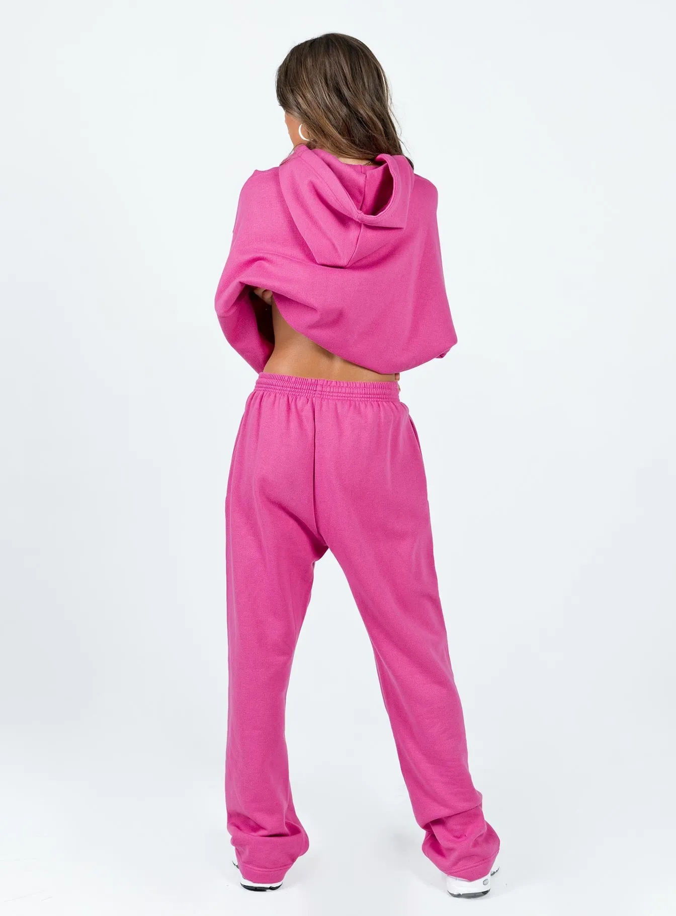 Arya Straight Leg Track Pants Pink