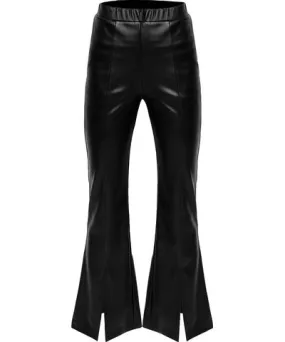 Ats the Label Women's Nina Flared Black Leather Pants