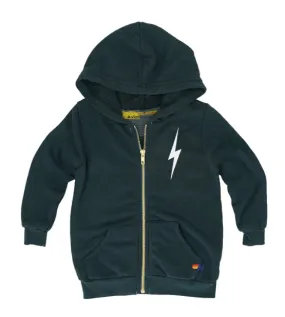 Aviator Nation Kids Bolt Print Hoodie in Charcoal