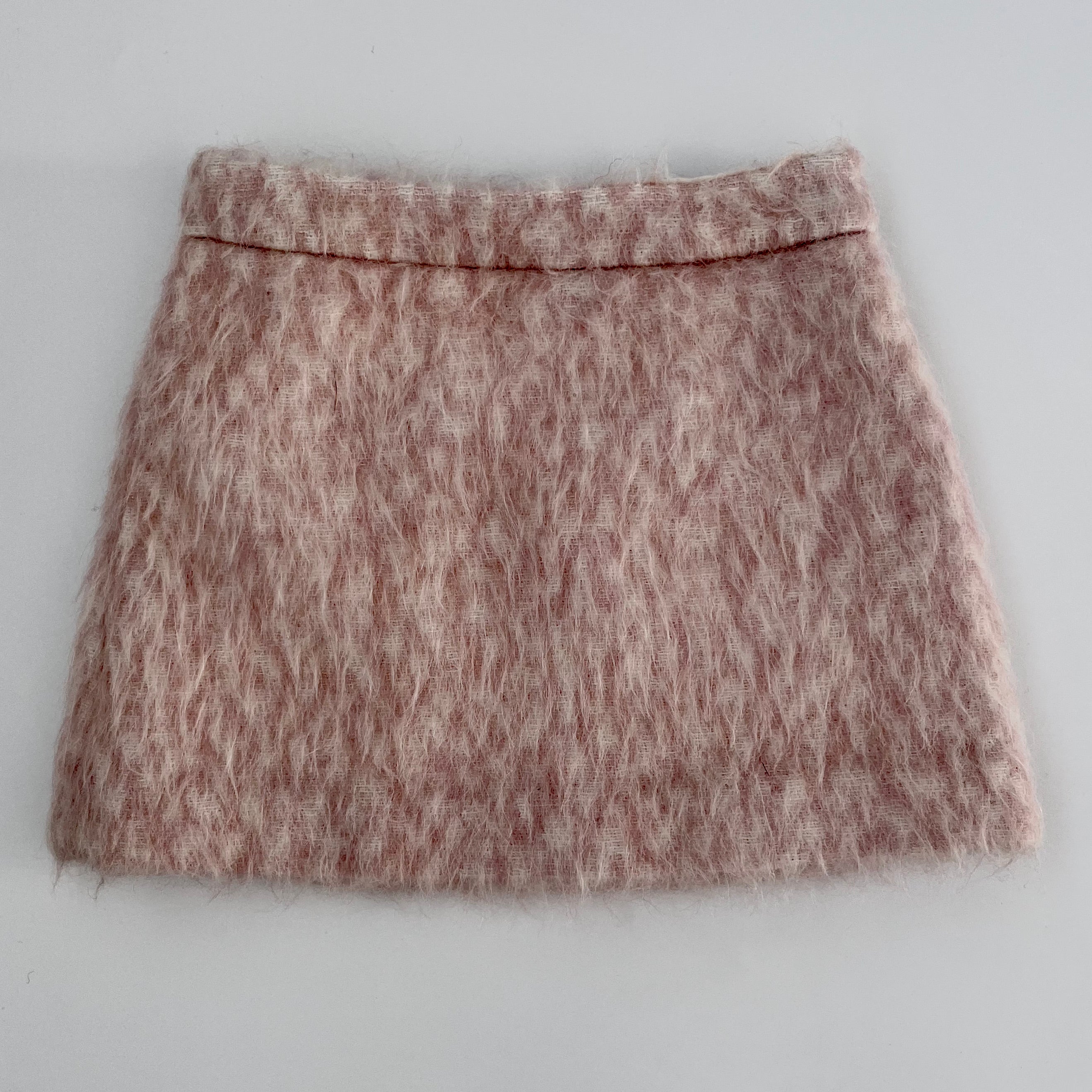 Bonpoint Pink And White Mohair Skirt: 6 Years