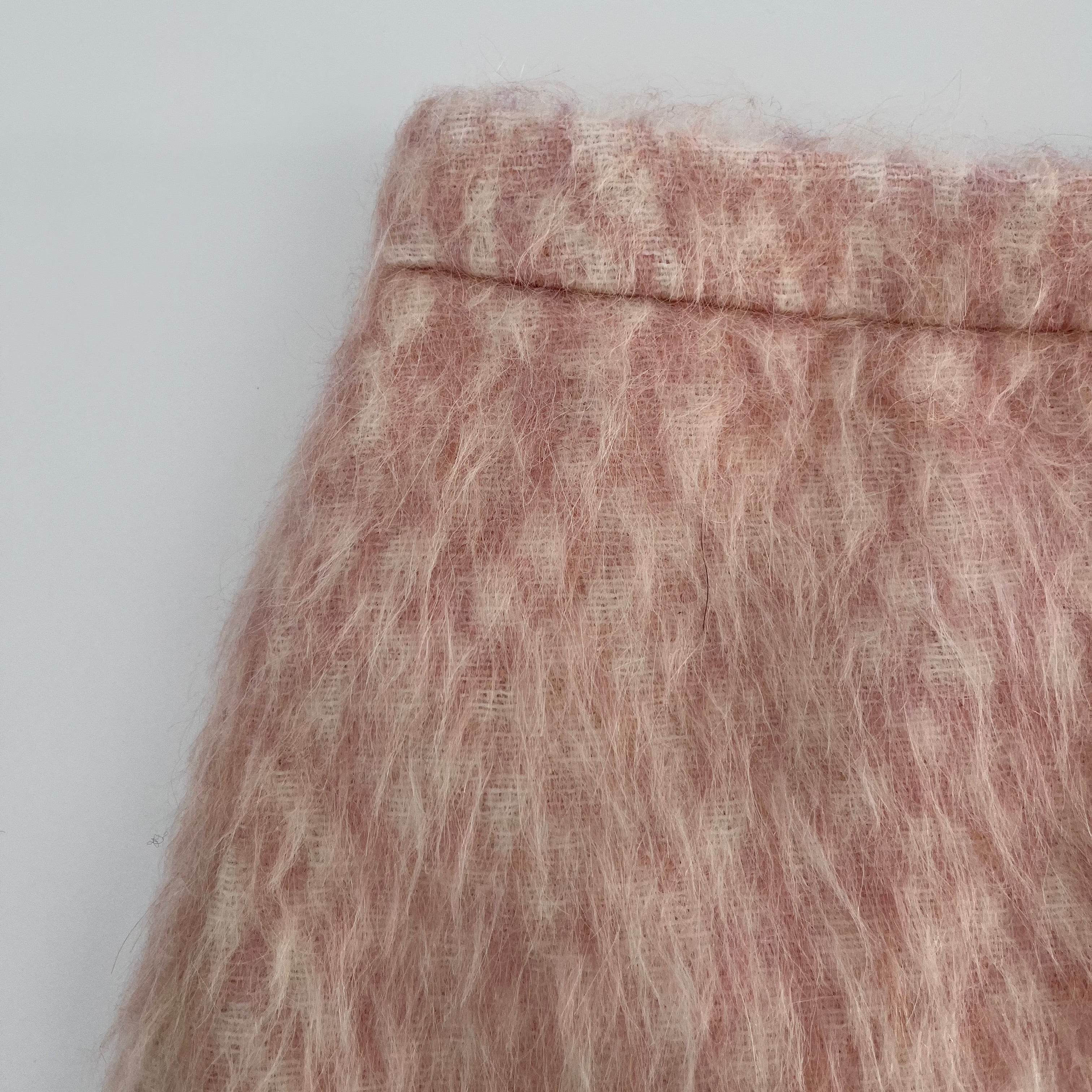 Bonpoint Pink And White Mohair Skirt: 6 Years