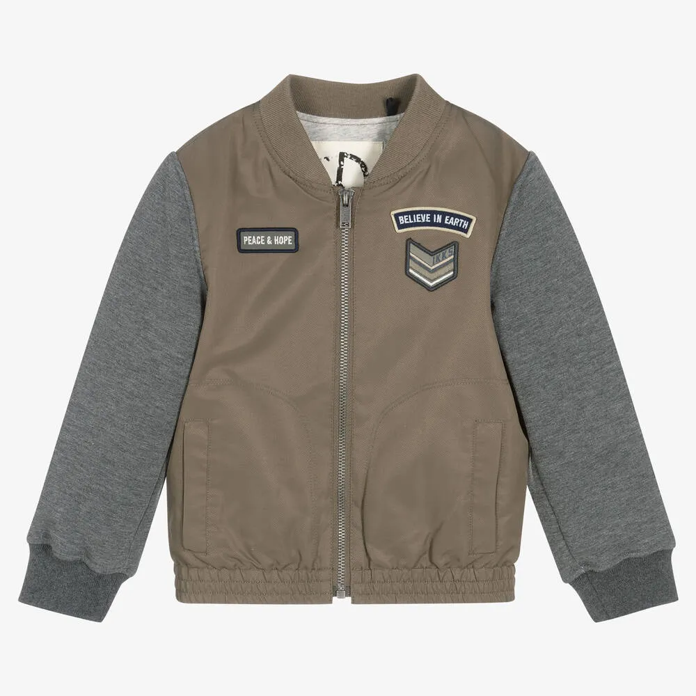 Boys Green Bomber Jacket