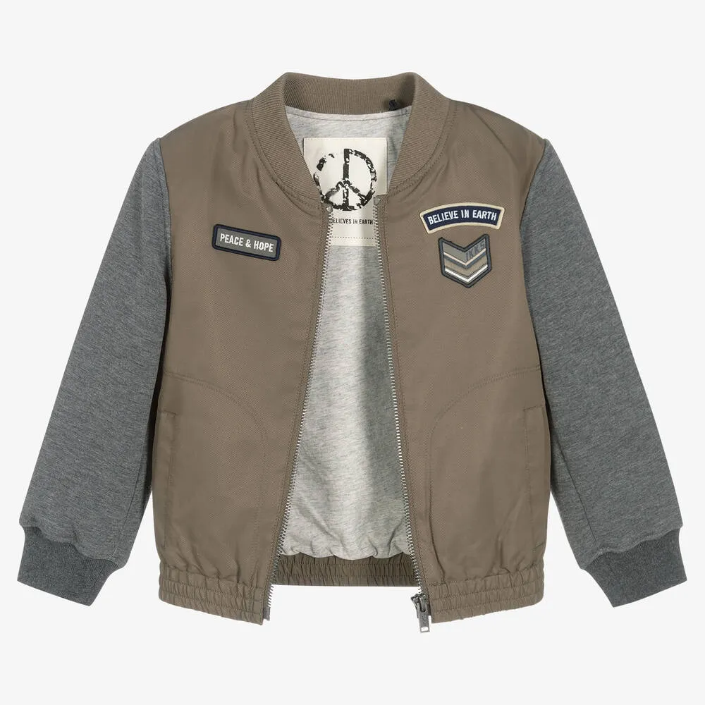 Boys Green Bomber Jacket