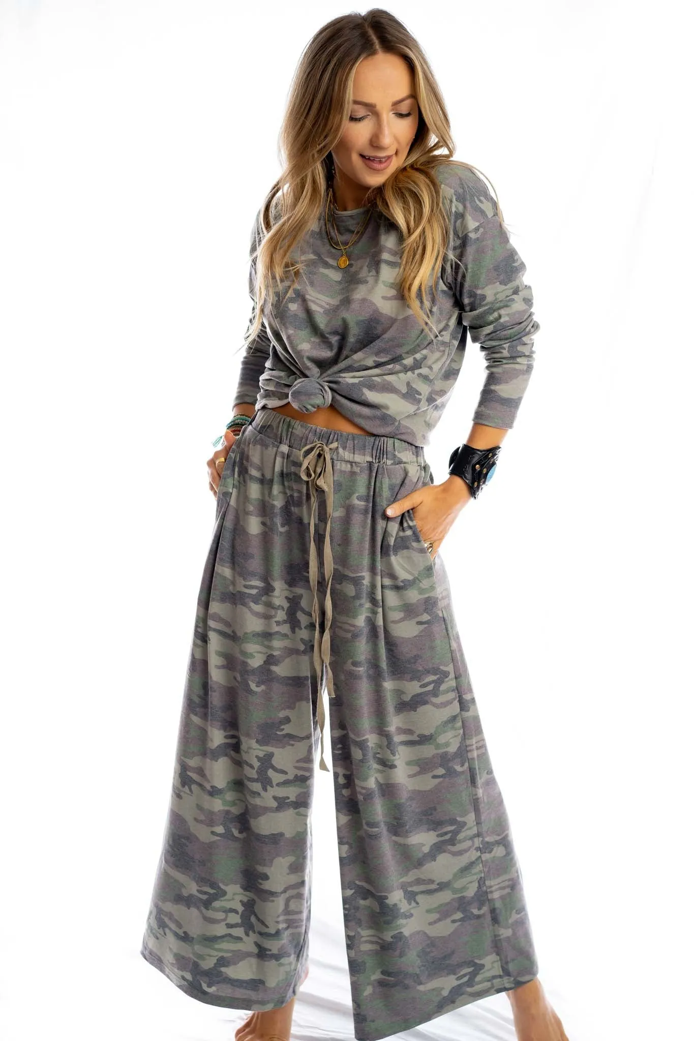 Calling All Camo Lounge Pants - Olive