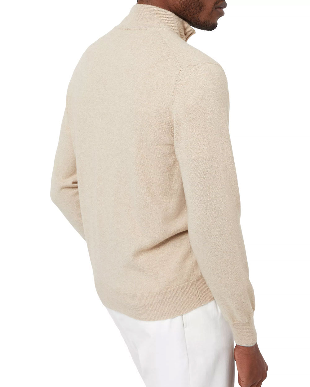 Camel Quarter Zip Sweater