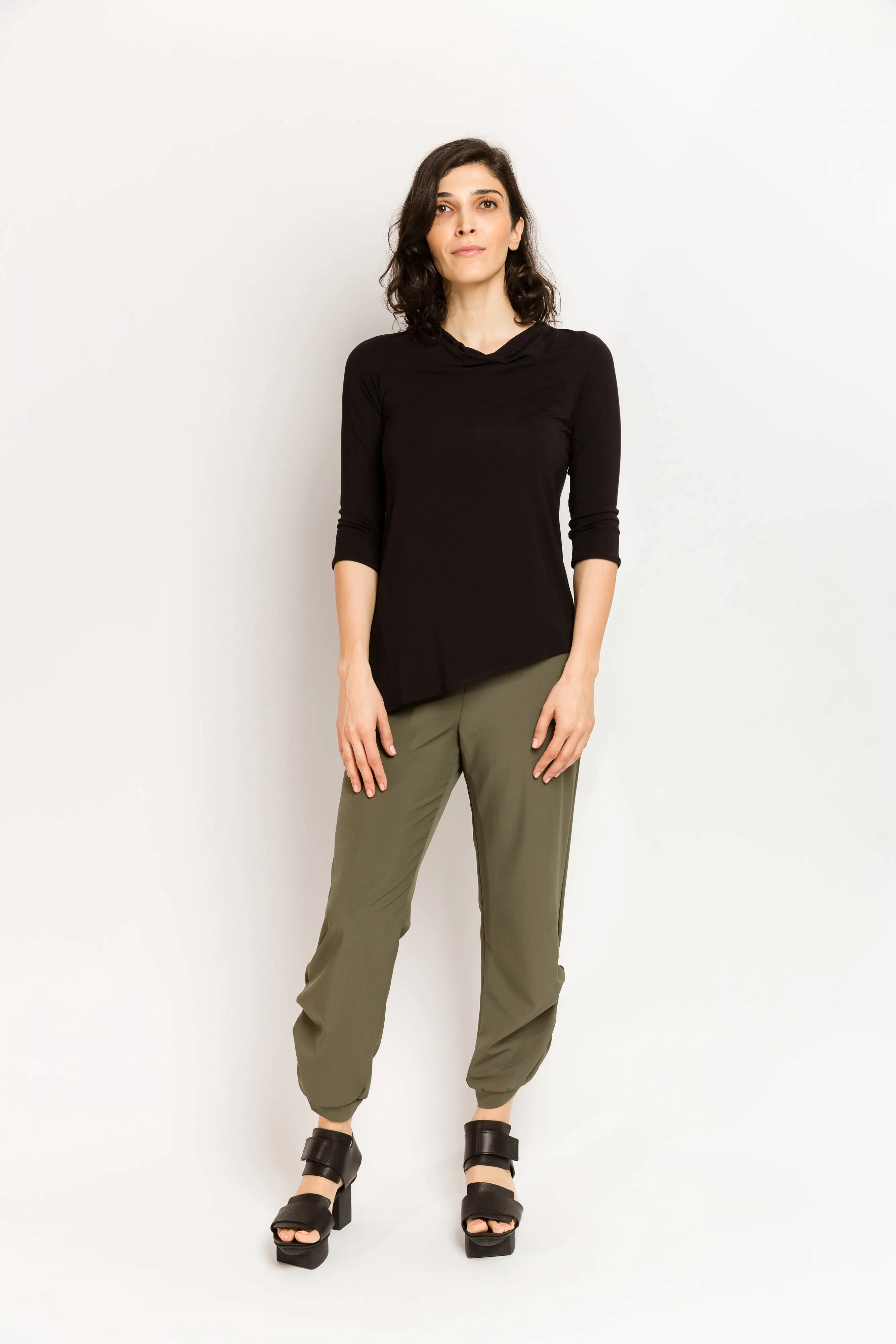 Caterpillar Pants in Olive Techno Stretch