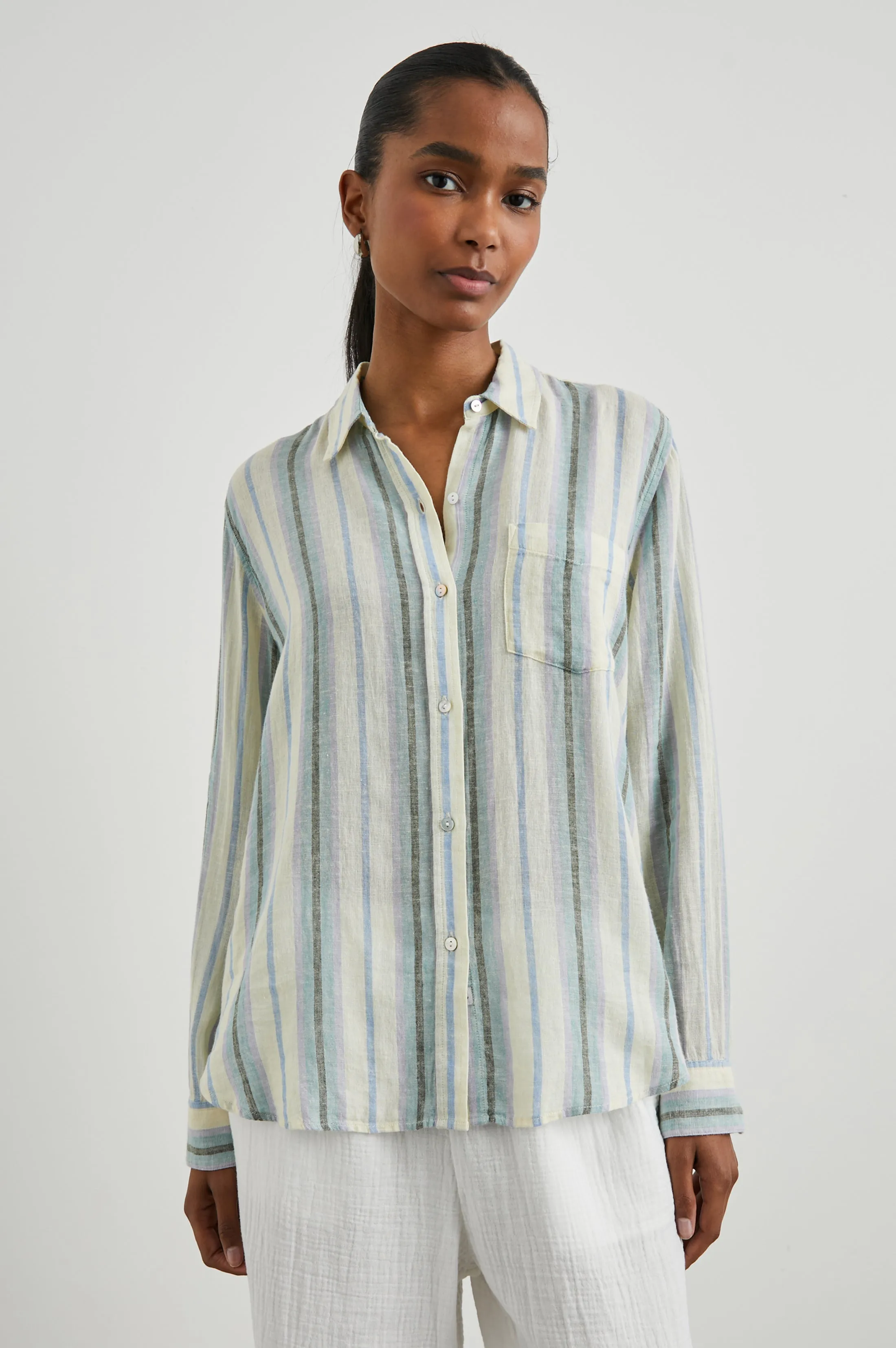 CHARLI CATANIA STRIPE LONG SLEEVE SHIRT