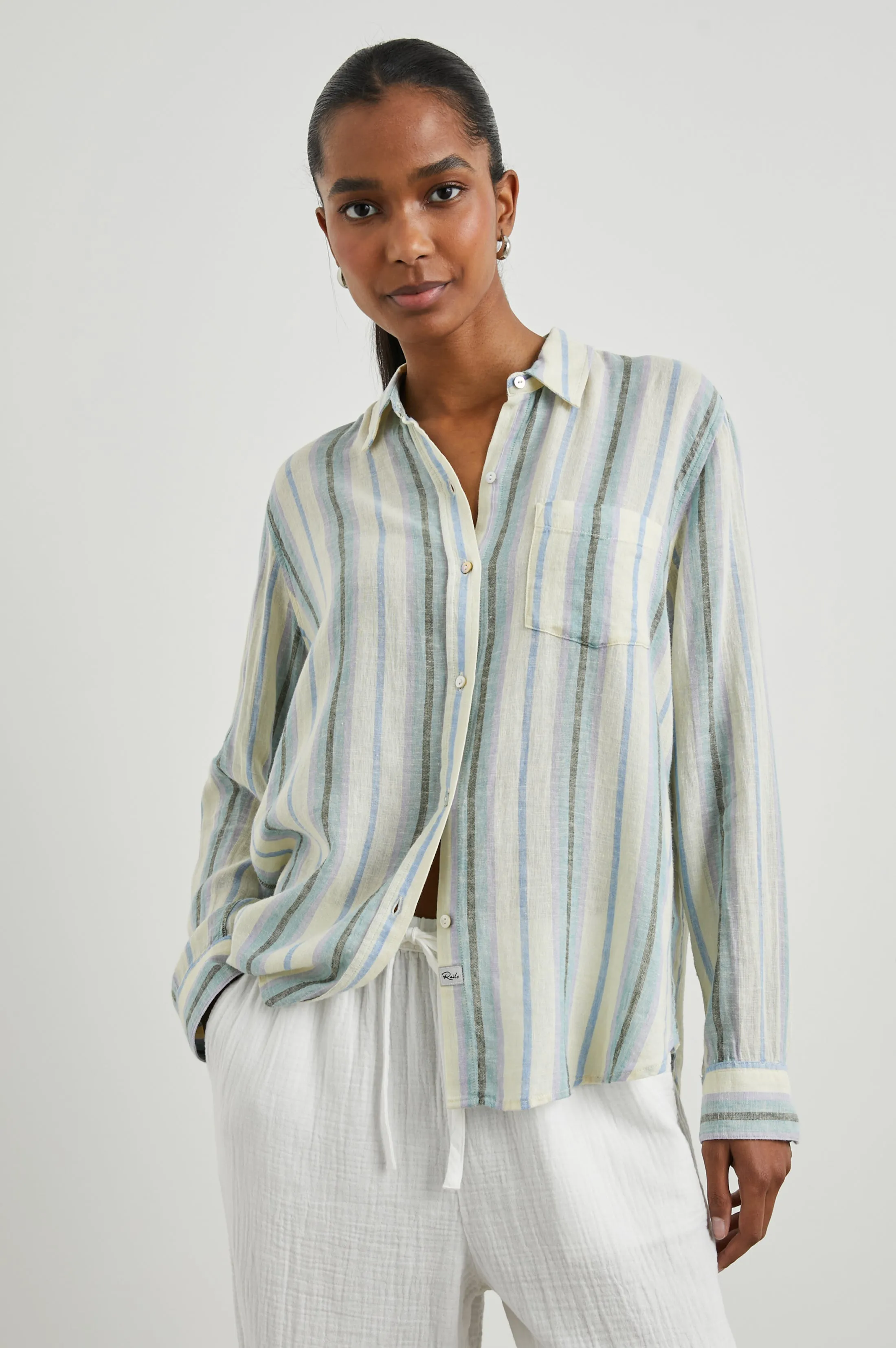 CHARLI CATANIA STRIPE LONG SLEEVE SHIRT