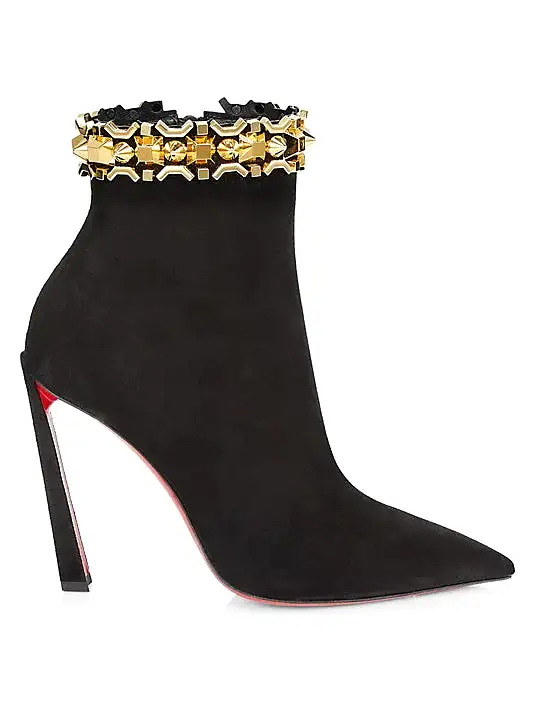 Christian Louboutin Asteroispikes 100 Suede Ankle Booties