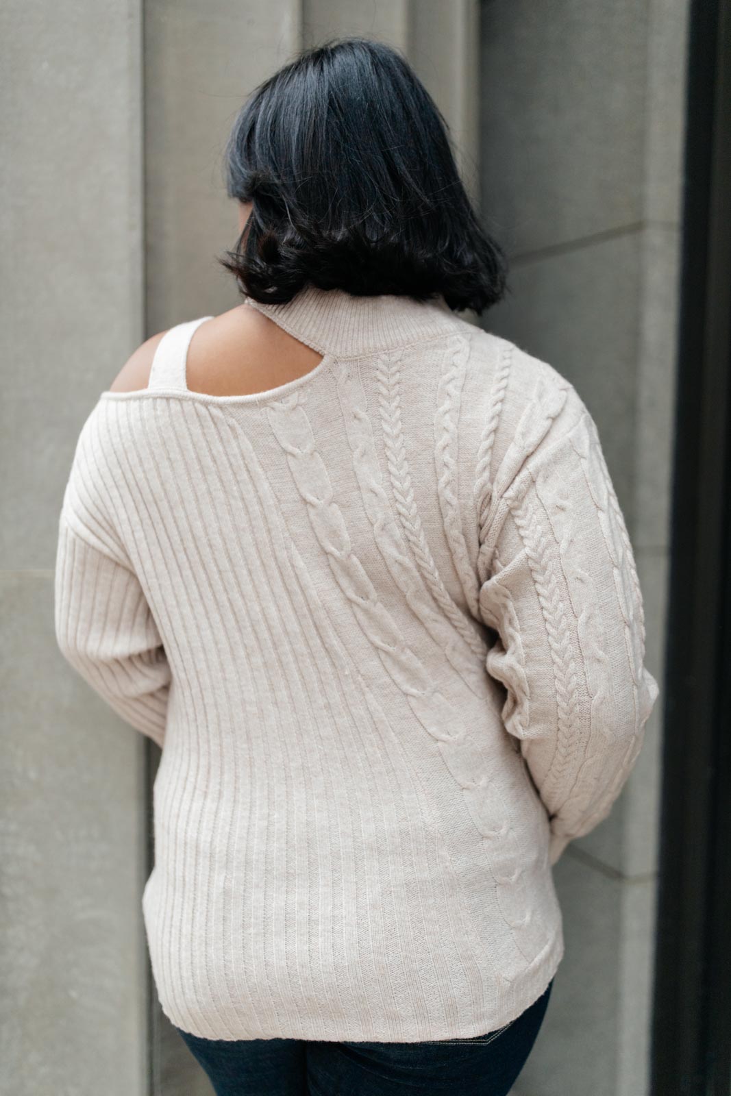 City Chic Sweater in Beige