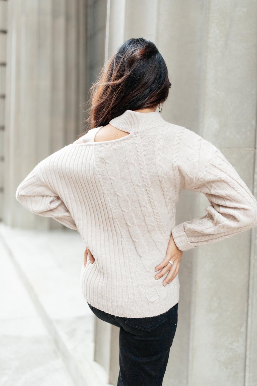 City Chic Sweater in Beige