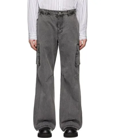 COOR Gray Pigment Dying Cargo Pants