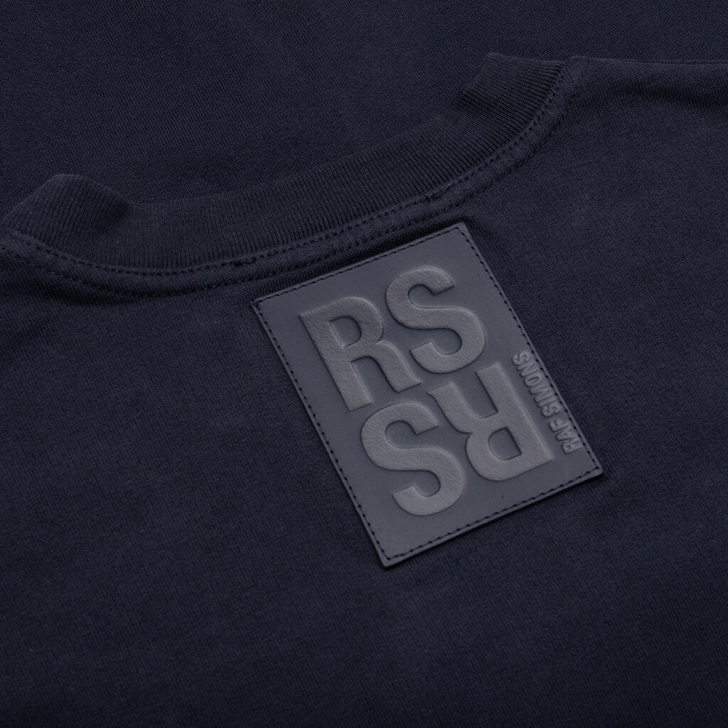 Crewneck Sweater w/ R Print - Dark Navy