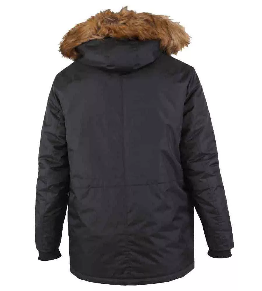 D555 Big Mens Parka Style Jacket With Detachable Fur Trim (LOVETT)