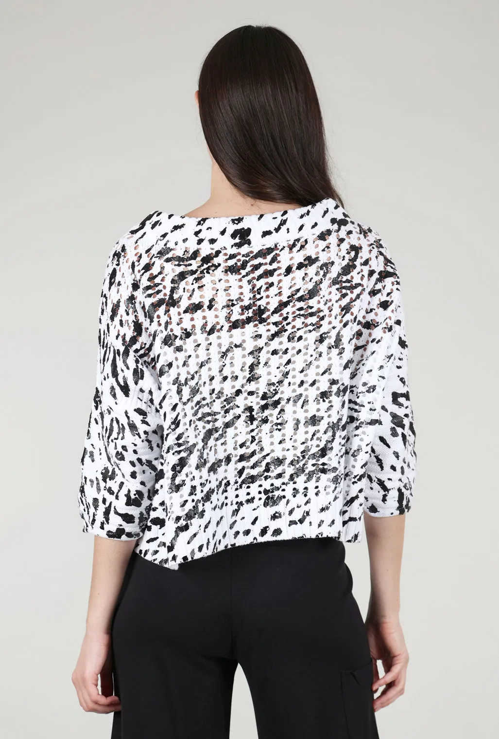 Dalmation Sweater, White/Black