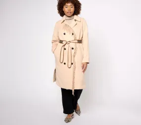 Denim & Co. Canyon Retreat Trench Coat with Lapel Detail & Belt