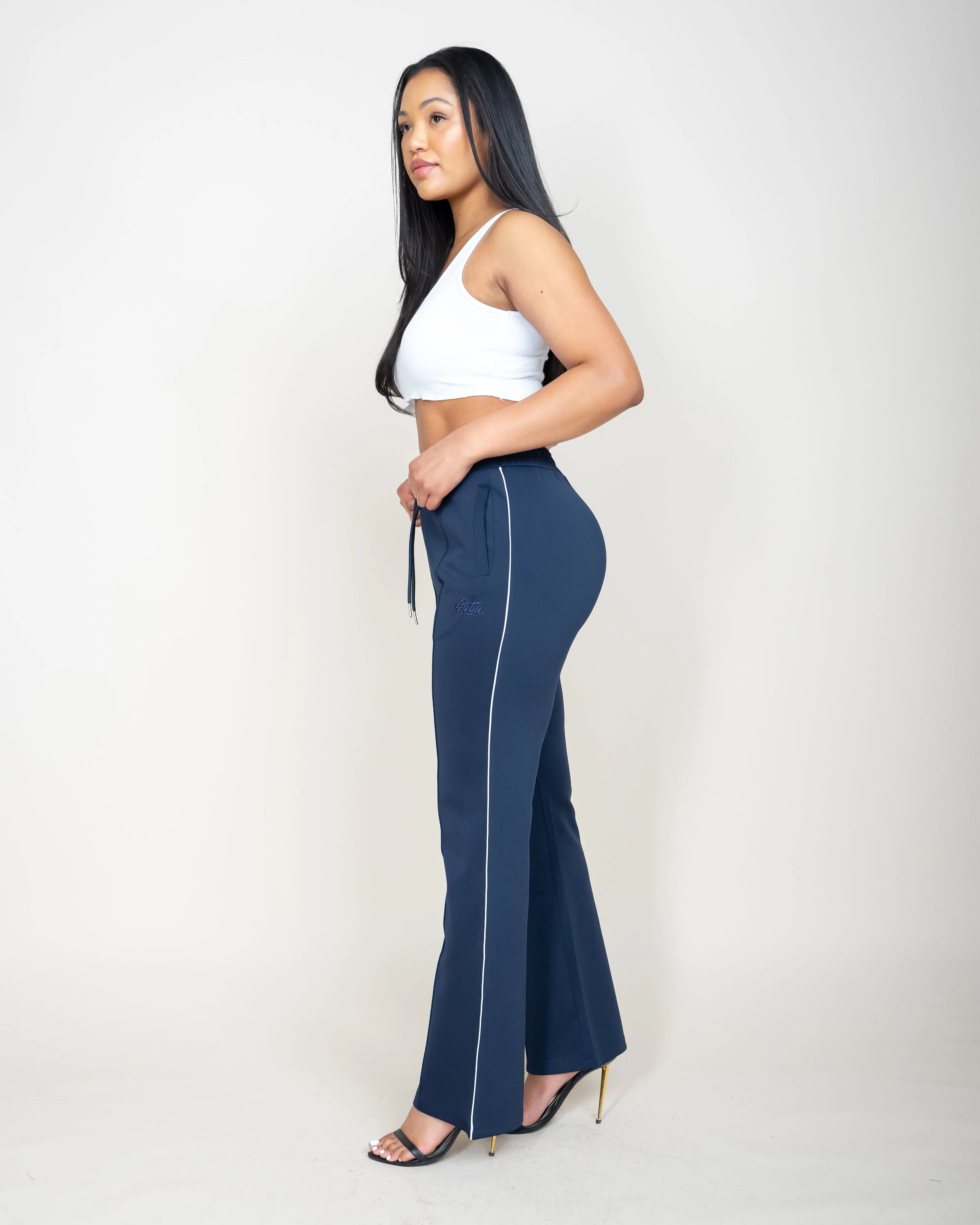 EPTM PERFECT PIPING TRACK PANTS-NAVY