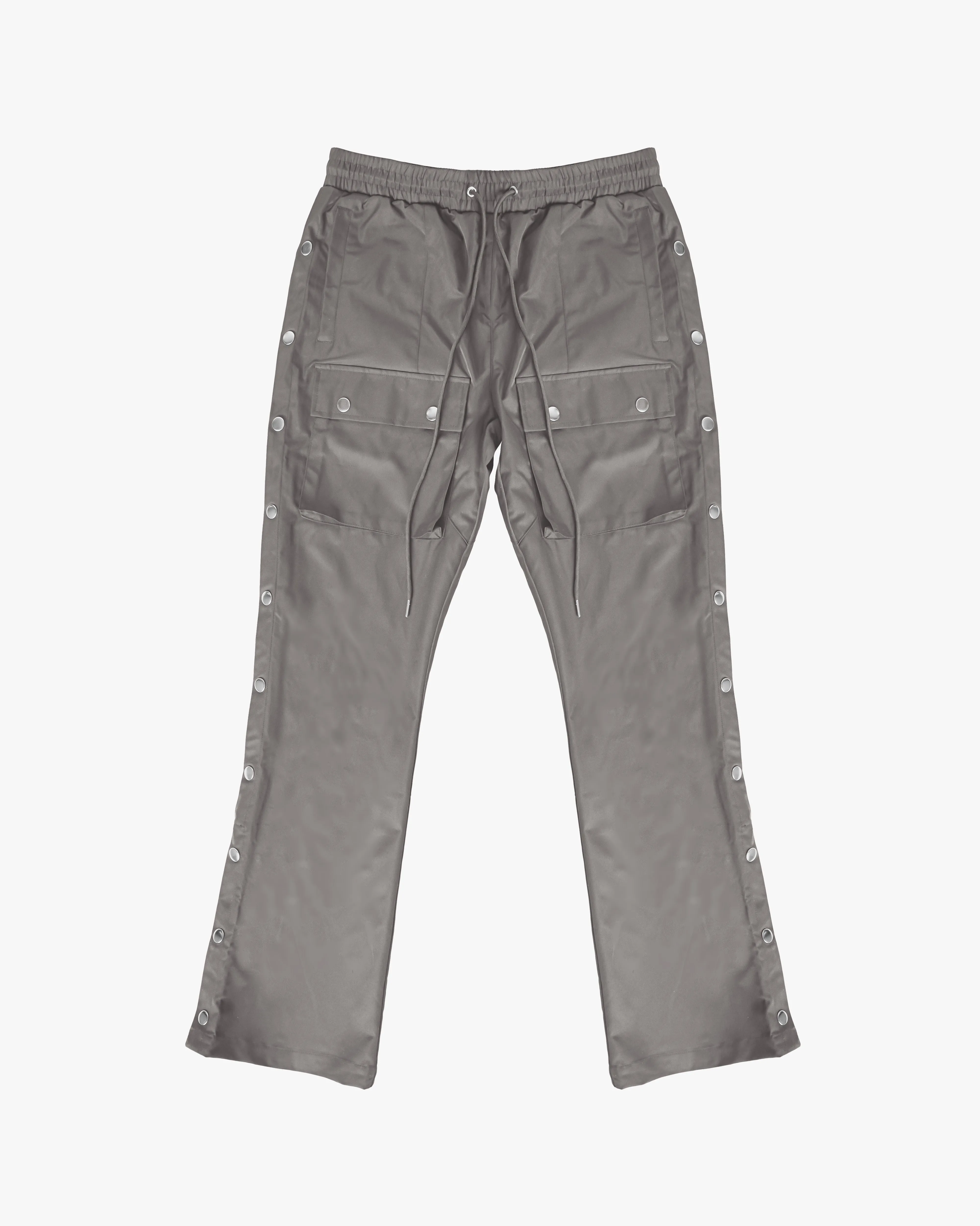 EPTM SNAP CARGO FLARED PANTS-GREY