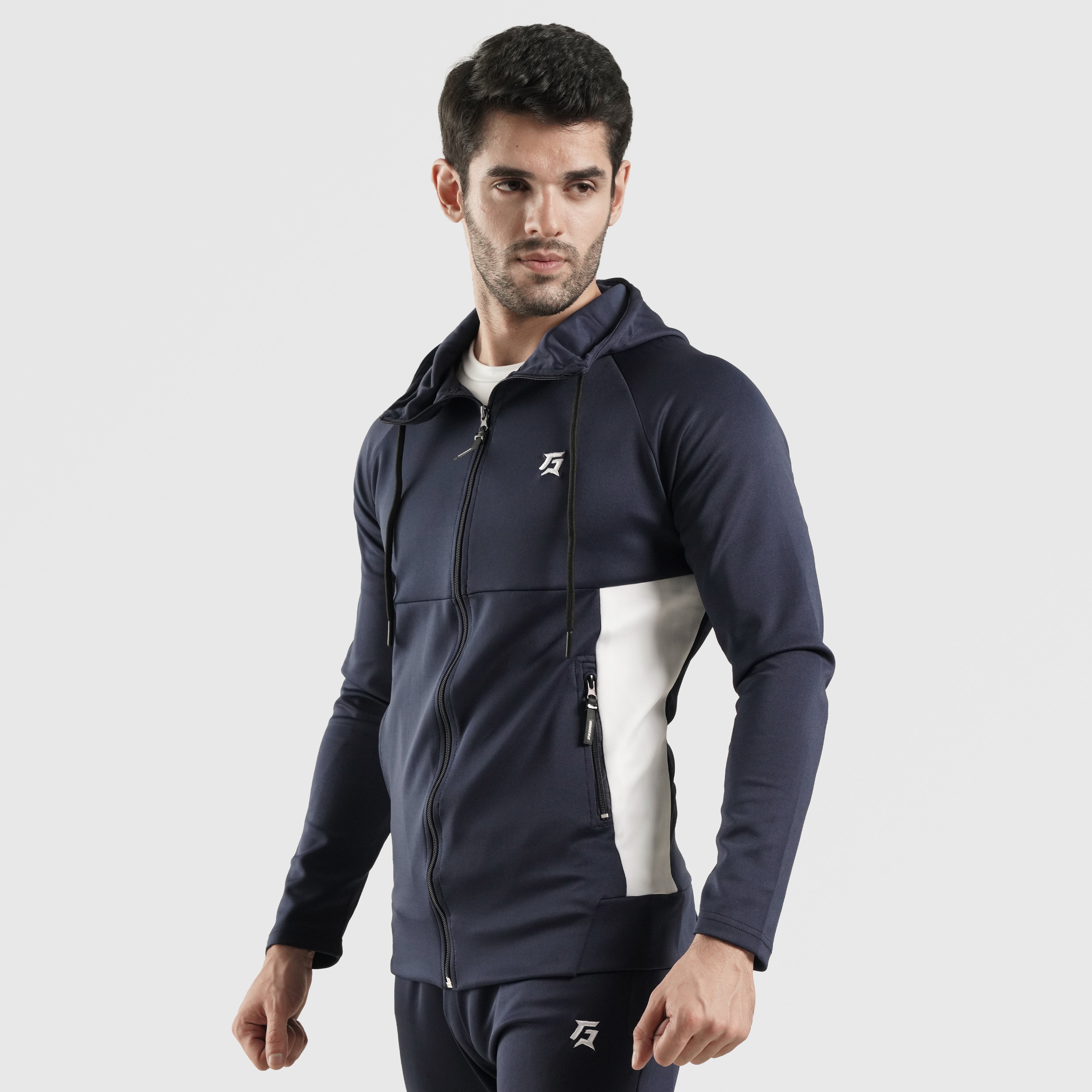 Exulting Zipper Hoodie (Navy)