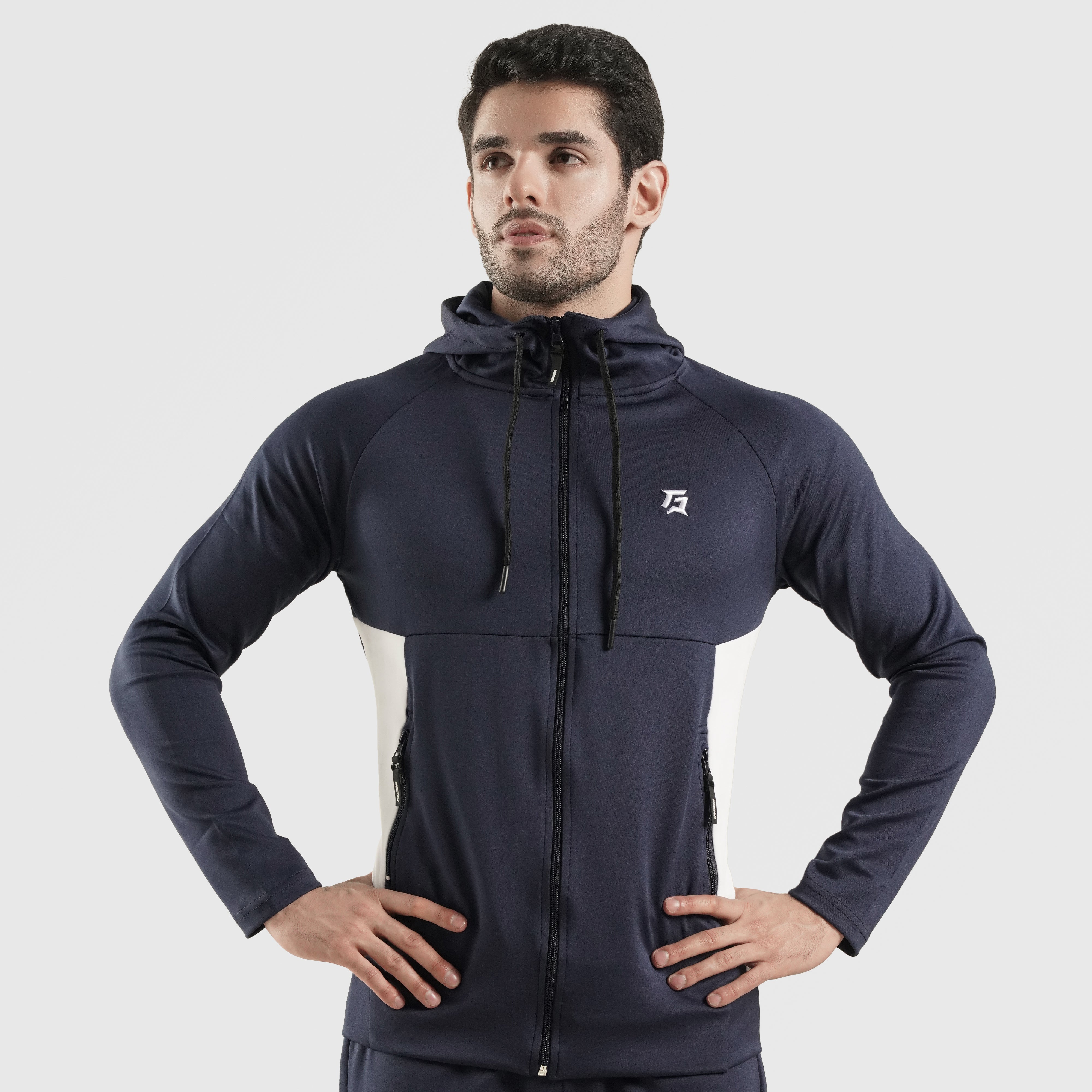 Exulting Zipper Hoodie (Navy)