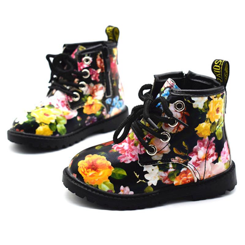 Floral Girls Boots