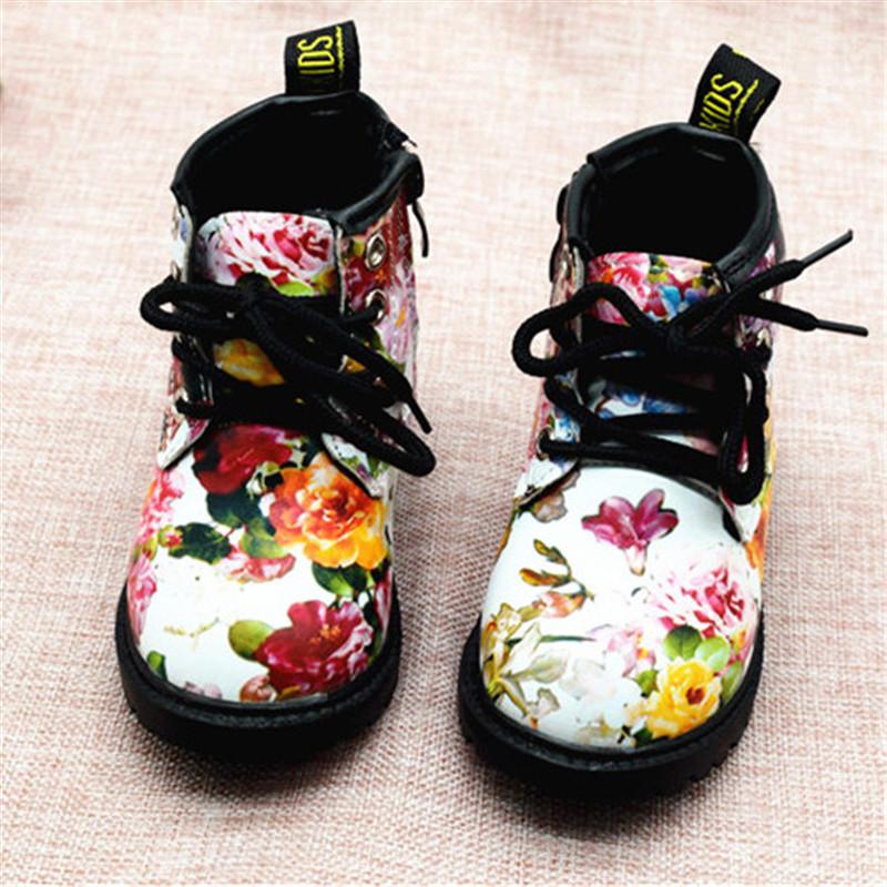 Floral Girls Boots