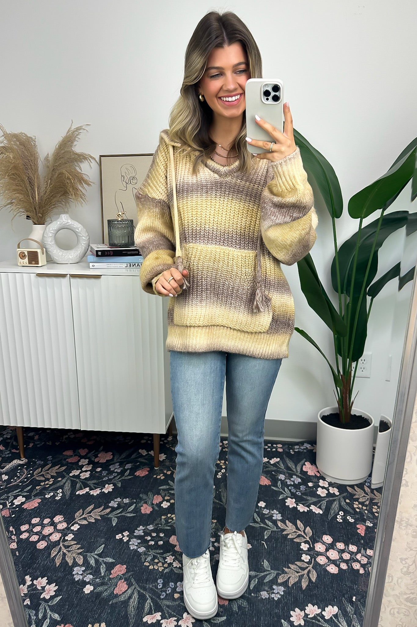 Flourishing Vibe Ombre Knit Hooded Sweater - FINAL SALE