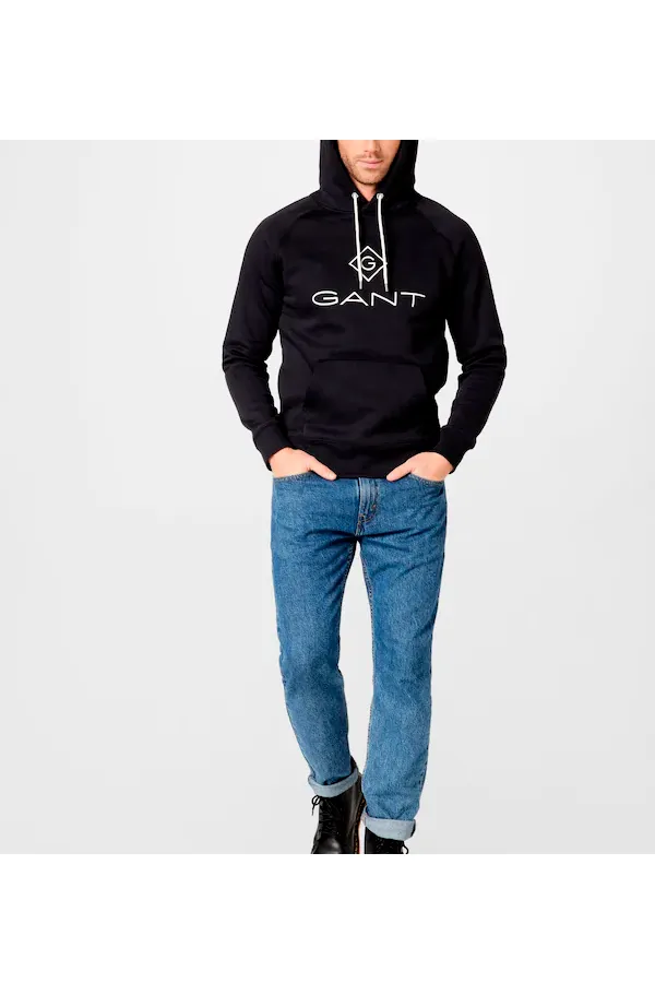 GANT Lock Hoodie Black