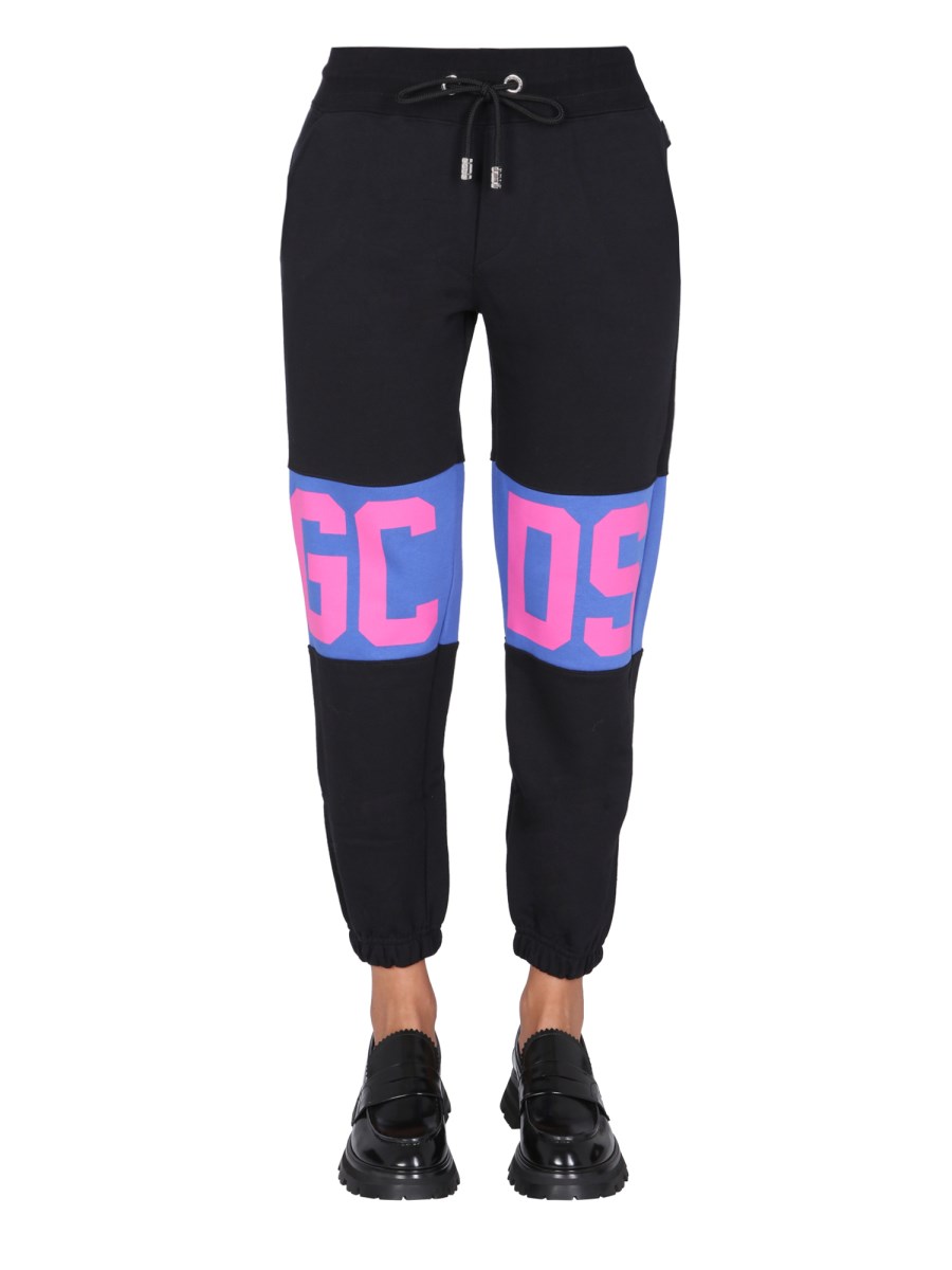 GCDS    COTTON JOGGING PANTS WITH LOGO