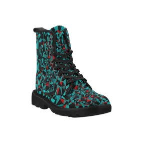 Geo Print Men's Black Boots