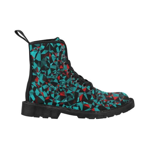 Geo Print Men's Black Boots