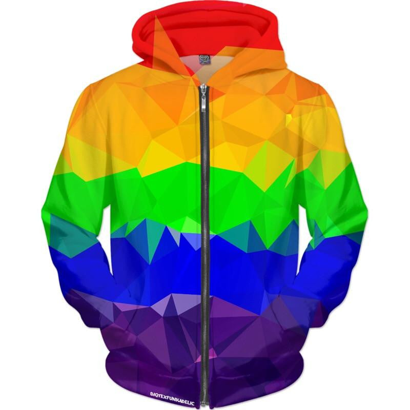 Geometric Gay Pride Hoodie