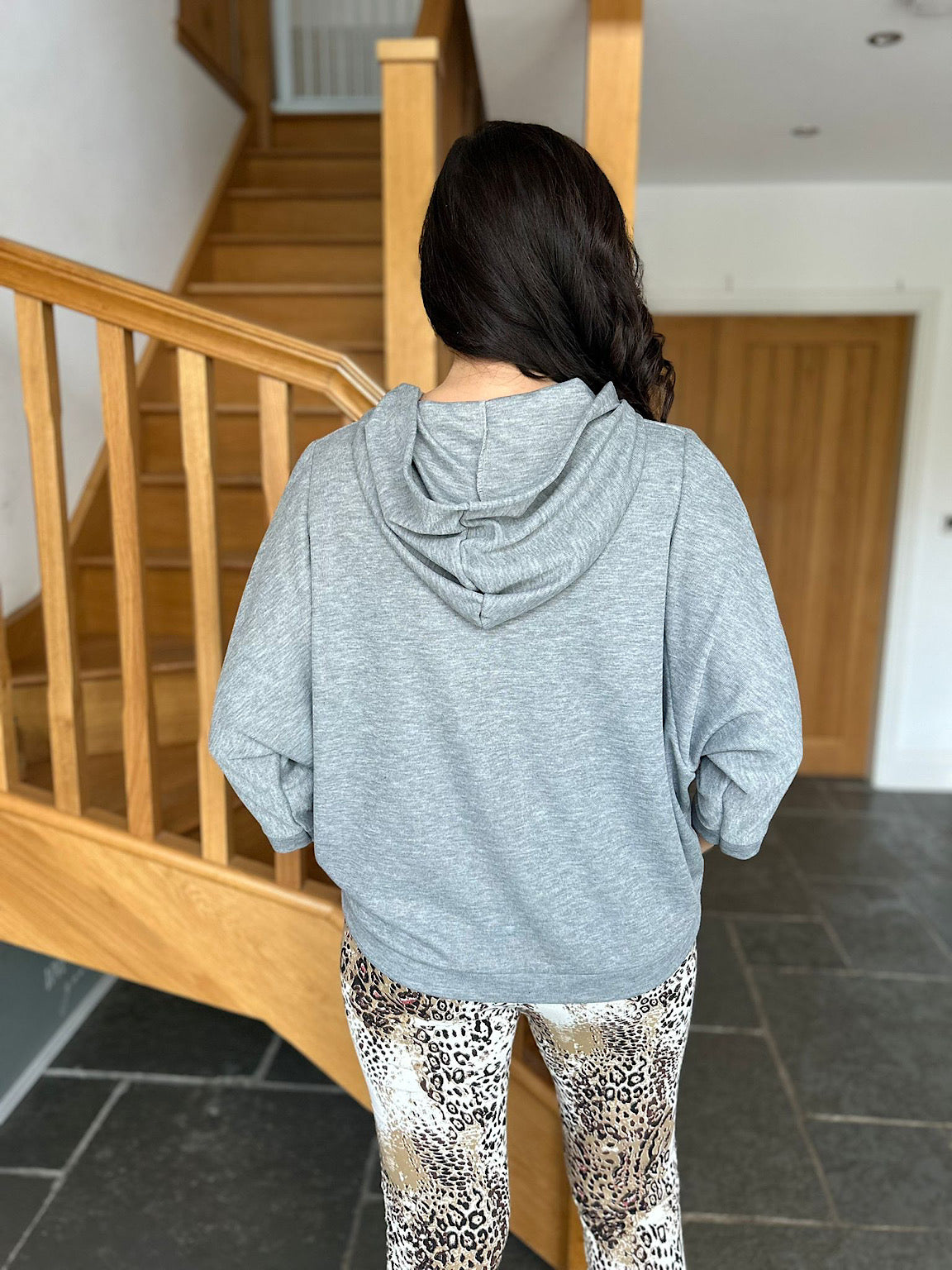 Grey Lightweight Hoodie Victoria