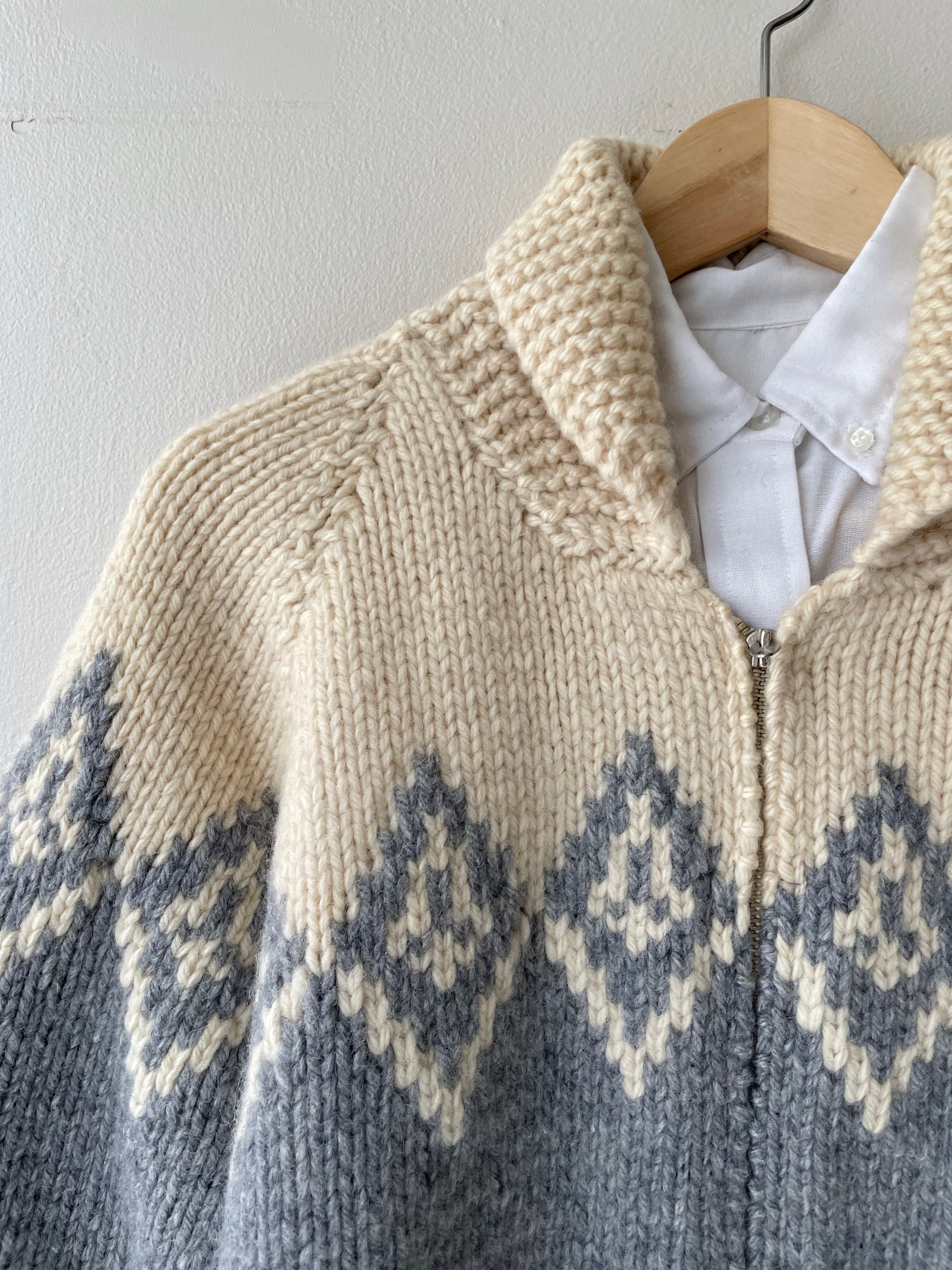 Handknit Wool Cowichan Sweater