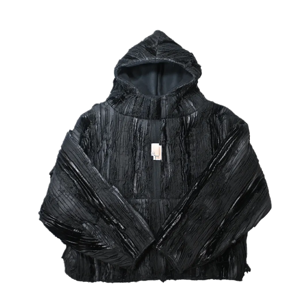 Hoodie OUTRENOIR Texture Black