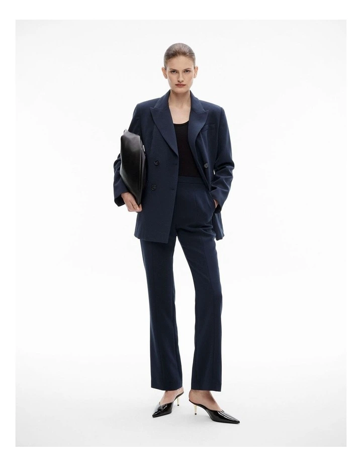 Hourglass Double-breasted Blazer in Navy