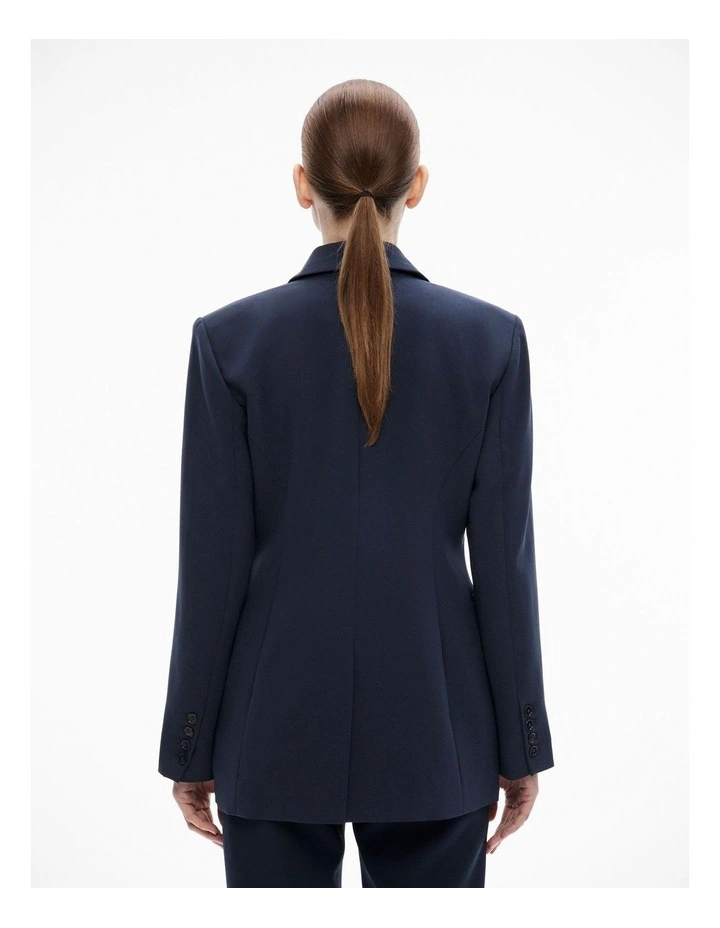 Hourglass Double-breasted Blazer in Navy