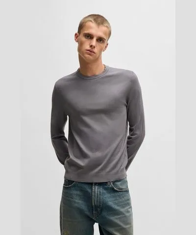 Hugo Slim-fit sweater with crew neck in soft yarns