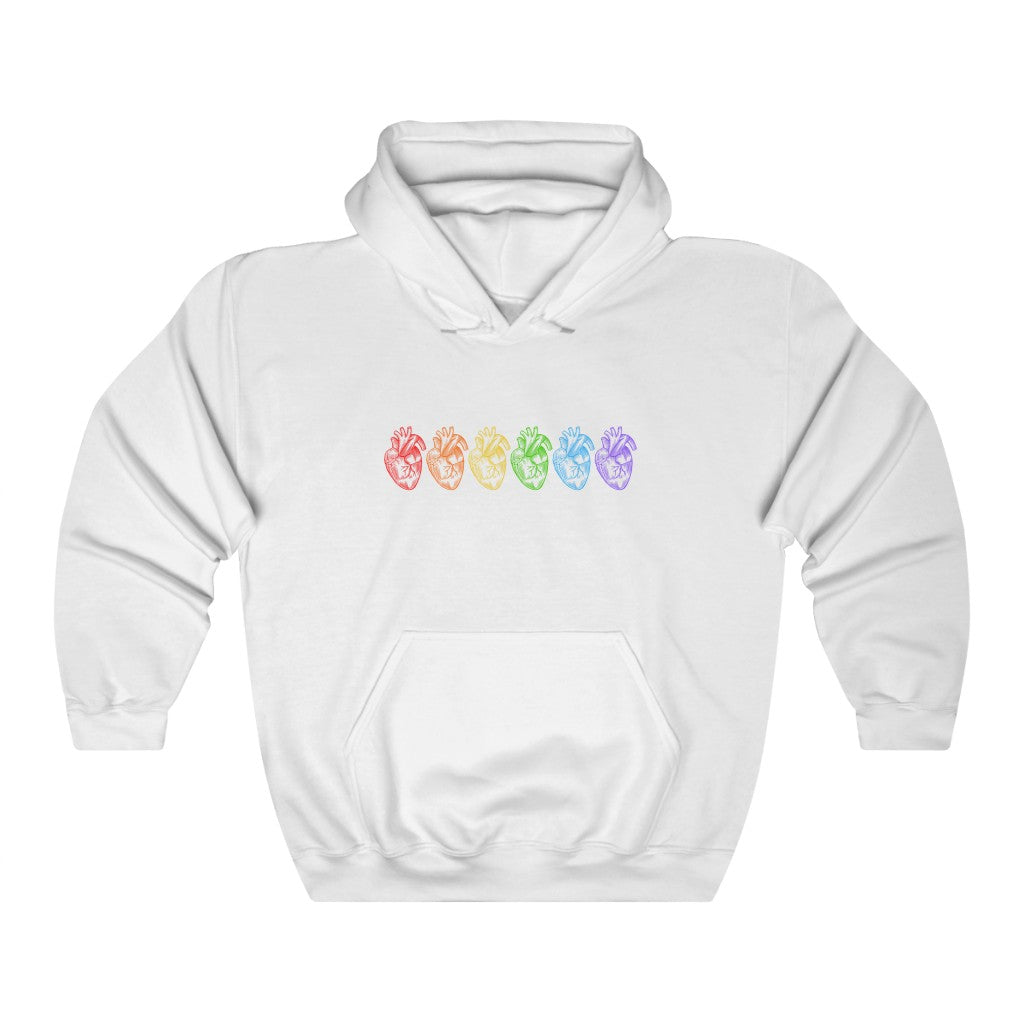 Human Rainbow Hearts Hoodie