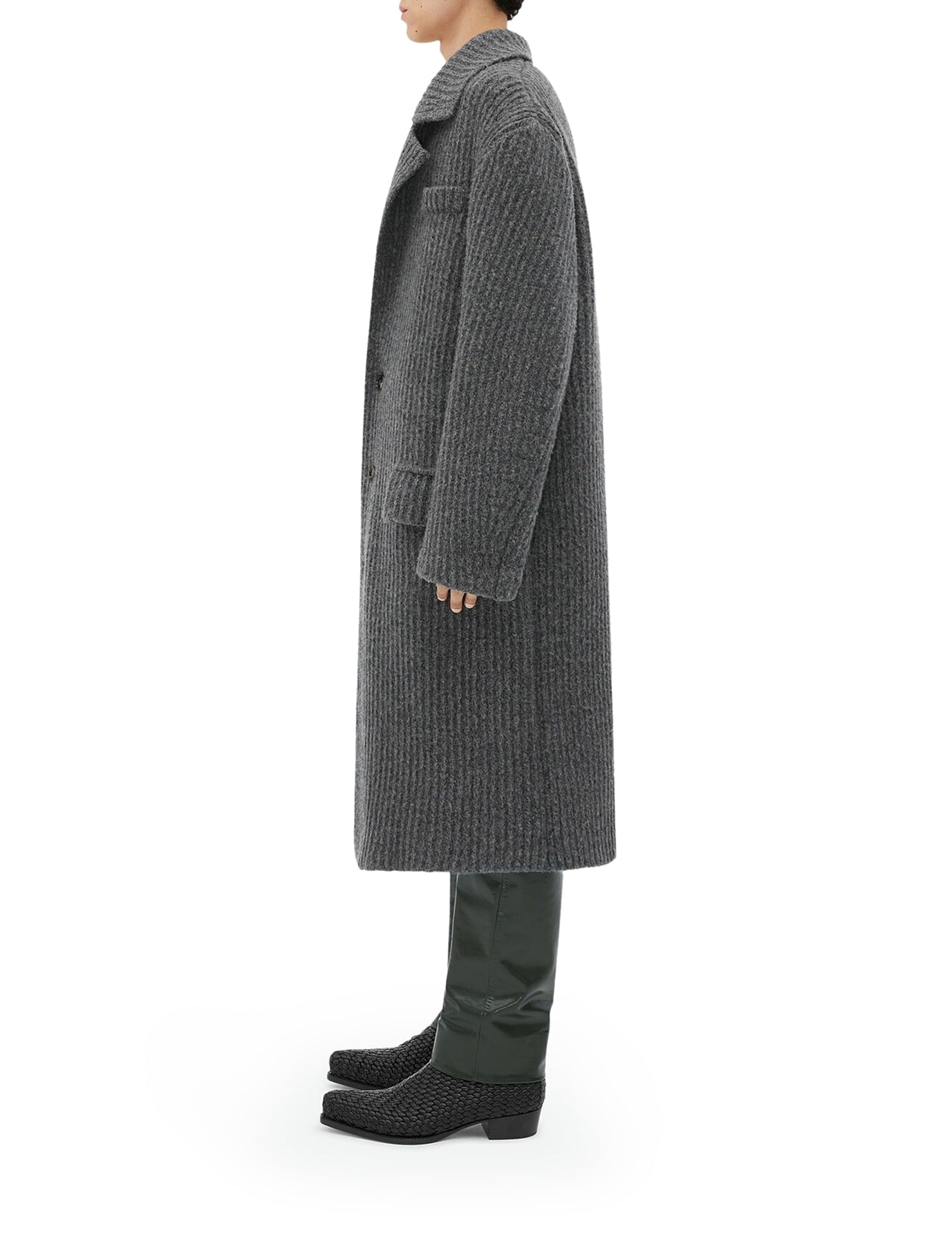 HW FELTED WOOL KNIT COAT