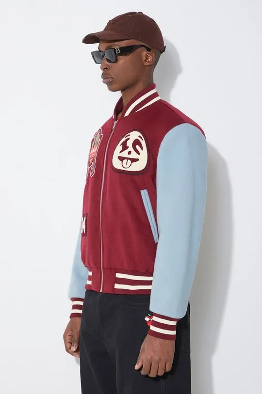 ICECREAM bomber jacket Diner Team Varsity men’s maroon color IC24106