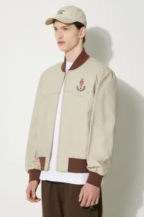 ICECREAM bomber jacket Western Bomber men’s beige color IC24202