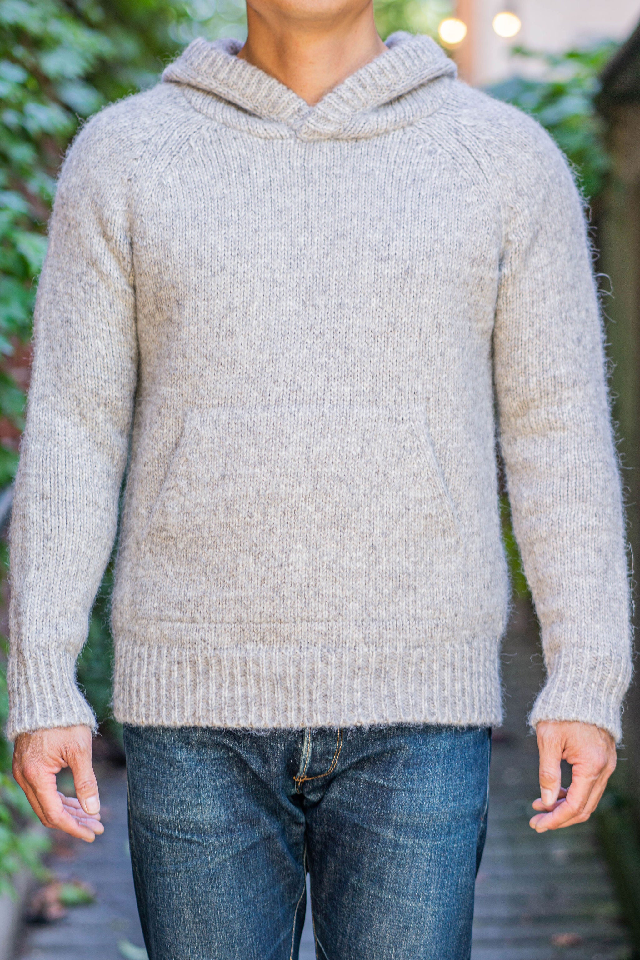 Indi + Ash Nova Hoody - Grey/Walnut Alpaca